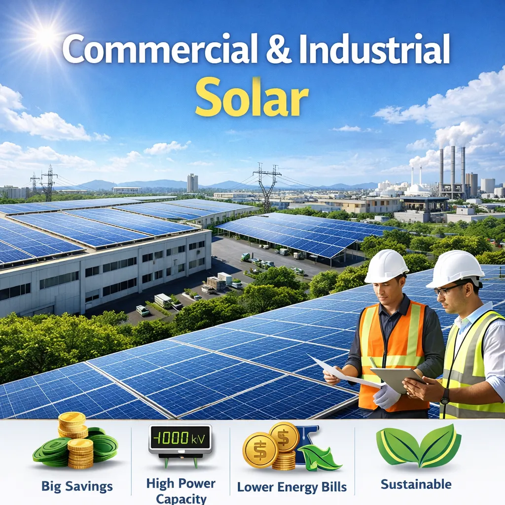 Commercial rooftop solar installation for business buildings
